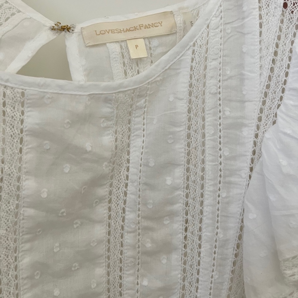 LoveShackFancy White Mini Dress